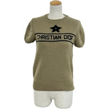 クリスチャン・ディオール Christian Dior シグネチャーカシミヤ半袖ニットセーター 244S98AM054 ベージュ カシミヤ レディース セーター