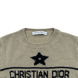 クリスチャン・ディオール Christian Dior シグネチャーカシミヤ半袖ニットセーター 244S98AM054 ベージュ カシミヤ レディース セーター