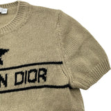 クリスチャン・ディオール Christian Dior シグネチャーカシミヤ半袖ニットセーター 244S98AM054 ベージュ カシミヤ レディース セーター