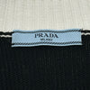 プラダ PRADA ロゴ刺繍クロップドコットンカーディガン P25I04 ブラック コットン レディース カーディガン