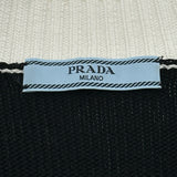 プラダ PRADA ロゴ刺繍クロップドコットンカーディガン P25I04 ブラック コットン レディース カーディガン