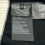 プラダ PRADA ロゴ刺繍クロップドコットンカーディガン P25I04 ブラック コットン レディース カーディガン