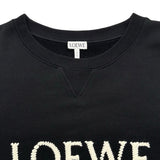 ロエベ LOEWE フロントロゴ刺繍スウェットシャツ H526Y24J26 ブラック コットン メンズ スウェット