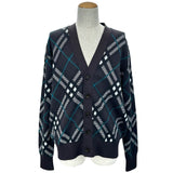 バーバリー BURBERRY モヘアブレンドチェックカーディガン 8093496 ブラウン ウール メンズ カーディガン