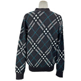 バーバリー BURBERRY モヘアブレンドチェックカーディガン 8093496 ブラウン ウール メンズ カーディガン