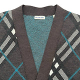 バーバリー BURBERRY モヘアブレンドチェックカーディガン 8093496 ブラウン ウール メンズ カーディガン
