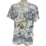 クリスチャン・ディオール Christian Dior AROUND THE WORLD 半袖Ｔシャツ 043T03PR446 ホワイト コットン レディース 半袖Ｔシャツ