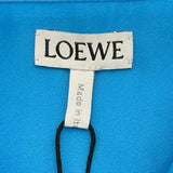 ロエベ LOEWE トロンプルイユサテンアシンメトリーワンピース S359Y09XA0 ブルー ポリエステル レディース ワンピース