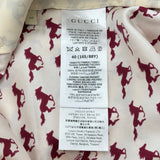 グッチ GUCCI ホースプリントワンピース 770153 クリーム シルク レディース ワンピース