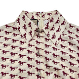 グッチ GUCCI ホースプリントワンピース 770153 クリーム シルク レディース ワンピース