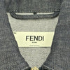 フェンディ FENDI プリーツ切替デニムジップアップワンピース FLD553 ネイビー デニム レディース ワンピース