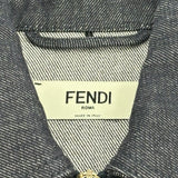 フェンディ FENDI プリーツ切替デニムジップアップワンピース FLD553 ネイビー デニム レディース ワンピース