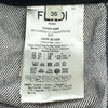 フェンディ FENDI プリーツ切替デニムジップアップワンピース FLD553 ネイビー デニム レディース ワンピース