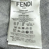 フェンディ FENDI プリーツ切替デニムジップアップワンピース FLD553 ネイビー デニム レディース ワンピース