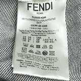 フェンディ FENDI プリーツ切替デニムジップアップワンピース FLD553 ネイビー デニム レディース ワンピース