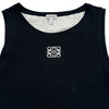 ロエベ LOEWE アナグラム刺繍サイドスリットワンピース S359Y51X67 ブラック コットン レディース ワンピース