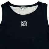 ロエベ LOEWE アナグラム刺繍サイドスリットワンピース S359Y51X67 ブラック コットン レディース ワンピース
