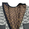ルイ・ヴィトン LOUIS VUITTON マルタージュツイード半袖ワンピース FQDS06 ブラック ナイロン レディース ワンピース