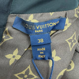 ルイ・ヴィトン LOUIS VUITTON マルタージュツイード半袖ワンピース FQDS06 ブラック ナイロン レディース ワンピース