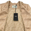 フェンディ FENDI FF総柄シルクテーラードジャケット FJ7432 ベージュ シルク レディース テーラードジャケット