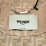 フェンディ FENDI FF総柄シルクテーラードジャケット FJ7432 ベージュ シルク レディース テーラードジャケット