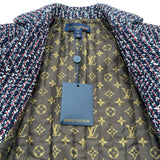 ルイ・ヴィトン LOUIS VUITTON アンカーボタンツイードテーラードジャケット FPVE48 ネイビー ツイード レディース テーラードジャケット