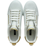 ドルチェ＆ガッバーナ Dolce & Gabbana ポルトフィーノ ローカットスニーカー CK1602 ホワイト レザー レディース スニーカー