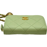 シャネル CHANEL ミニチェーンウォレット AP2462 31番台 ライトグリーン ラムスキン レディース ショルダーバッグ