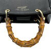 グッチ GUCCI バンブーミニショッパー 368823 ブラック レザー レディース ショルダーバッグ