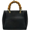 グッチ GUCCI バンブーミニショッパー 368823 ブラック レザー レディース ショルダーバッグ