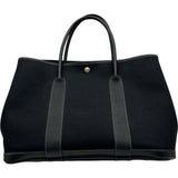 エルメス HERMES ガーデンパーティPM □G刻印 ブラック シルバー金具 トワル ユニセックス ハンドバッグ