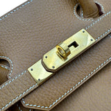 エルメス HERMES バーキン35 □B刻印 ナチュラルサブレ ゴールド金具 アルデンヌ ユニセックス ハンドバッグ