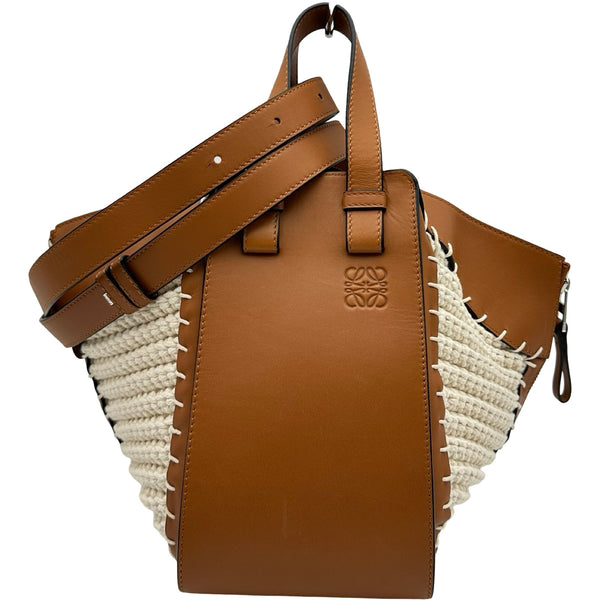 T♡M♡　LOEWE ハンモックバッグ スモール ブラウン ロエベ LOEWE ハンモック スモール ブラウン ニット/レザー レディース