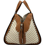 ロエベ LOEWE ハンモック スモール ブラウン ニット/レザー レディース ショルダーバッグ