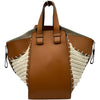 ロエベ LOEWE ハンモック スモール ブラウン ニット/レザー レディース ショルダーバッグ
