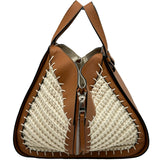 ロエベ LOEWE ハンモック スモール ブラウン ニット/レザー レディース ショルダーバッグ