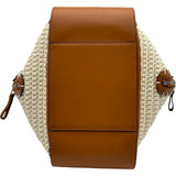 ロエベ LOEWE ハンモック スモール ブラウン ニット/レザー レディース ショルダーバッグ