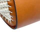 ロエベ LOEWE ハンモック スモール ブラウン ニット/レザー レディース ショルダーバッグ