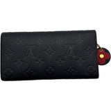 ルイ・ヴィトン LOUIS VUITTON ポルトフォイユ・エミリー M68327 ネイビー モノグラムキャンバス/アンプラント レディース 長財布