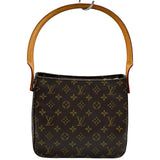 ルイ・ヴィトン LOUIS VUITTON ルーピングMM M51146 ブラウン モノグラム・キャンバス レディース ハンドバッグ