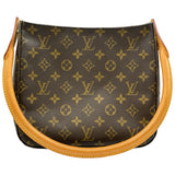 ルイ・ヴィトン LOUIS VUITTON ルーピングMM M51146 ブラウン モノグラムキャンバス レディース ショルダーバッグ