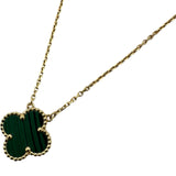 ヴァンクリーフ＆アーペル Van Cleef & Arpels ヴィンテージアルハンブラネックレス ゴールド Au750 マラカイト ジュエリー