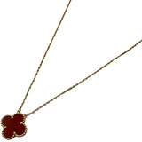 ヴァンクリーフ＆アーペル Van Cleef & Arpels ヴィンテージアルハンブラネックレス ゴールド Au750 カーネリアン ジュエリー