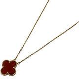 ヴァンクリーフ＆アーペル Van Cleef & Arpels ヴィンテージアルハンブラネックレス ゴールド Au750 カーネリアン ジュエリー