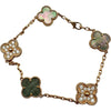 ヴァンクリーフ＆アーペル Van Cleef & Arpels ヴィンテージアルハンブラブレス5P ピンクゴールド Au750 ダイヤモンド マザーオブパール ジュエリー