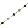 ヴァンクリーフ＆アーペル Van Cleef & Arpels ヴィンテージアルハンブラブレス5P ゴールド Au750 マラカイト ダイヤモンド ジュエリー