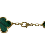ヴァンクリーフ＆アーペル Van Cleef & Arpels ヴィンテージアルハンブラブレス5P ゴールド Au750 マラカイト ダイヤモンド ジュエリー