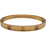 カルティエ Cartier ラブブレス4Pダイヤ ゴールド 750 ダイヤモンド ジュエリー