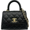 シャネル CHANEL ココハンドルエクストラミニ AP4244 ブラック ゴールド金具 キャビアスキン レディース ショルダーバッグ
