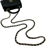シャネル CHANEL ココハンドルエクストラミニ AP4244 ブラック ゴールド金具 キャビアスキン レディース ショルダーバッグ